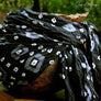 Black & White Handwoven Cambodian Silk Scarf - OutOfAsia